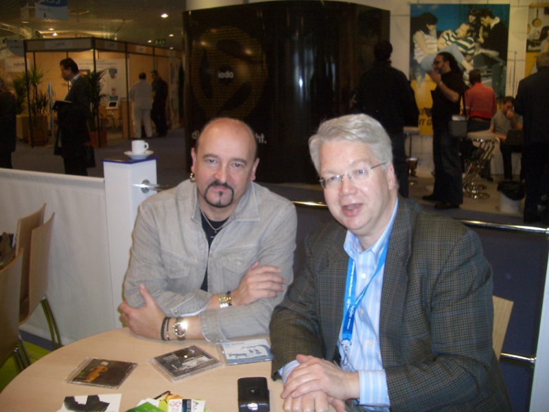 MIDEM - late January 2007: ZOHO President Jochen Becker wheelin' and dealin' - well, in fact, meeting with Managing Partner Mark St John from Cote Basque Productions, U.K. - with whom ZOHO signed an agreement to release 3 exciting projects - including The Pretty Things' long awaited comeback album 