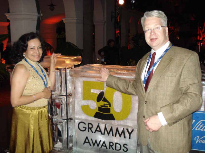 Los Angeles, February 9, 2008: We're baaaack!! Iris & Jochen Becker at the GRAMMY Artists Reception at the Ebell Theater.