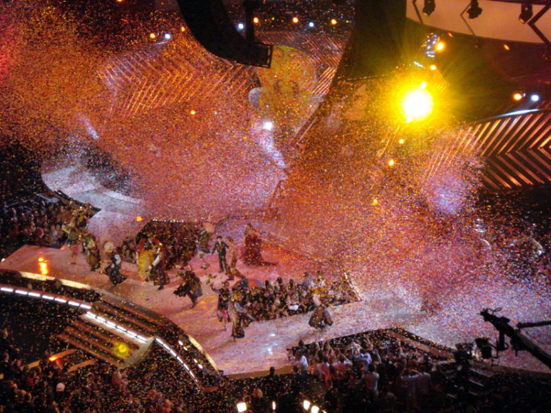 Los Angeles, February 10, 2008 : The Grand Finale of the televised portion of the GRAMMYs - as seen from our 