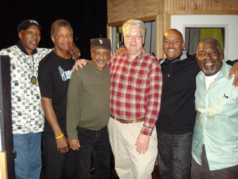 October 21, 2009: Presently in the studios for ZOHO: the mighty PERSUASIONS laying down tracks at Peter Karl Studios in Brooklyn, NY for a Tribute album to Bob Dylan called ìKnocking on Bobís Doorî.