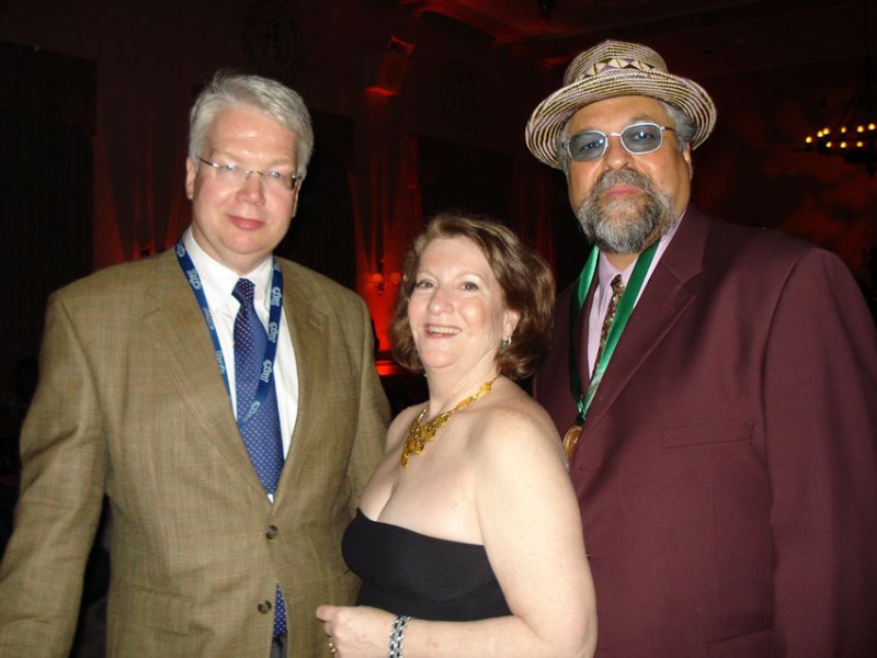Los Angeles, CA, February 7, 2009 : Jochen attending the artists' reception thenight before the GRAMMYs, and meeting up with friends Judi Silvano and Joe Lovano.