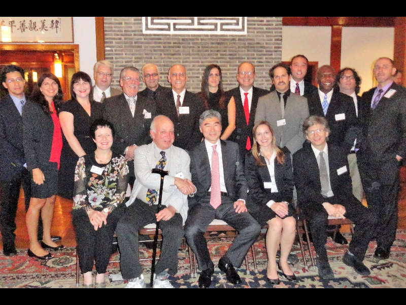 September 9, 2012: Group photo at the reception with the US Ambassador, Mr Sung Y. Kim. One of the most notable participants of our group was the legendary Seymour Stein (front row, in the white jacket) who had discovered among others, The Talking Heads, Madonna, The Pretenders and other acts.