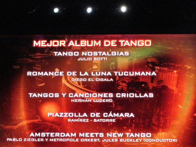November 21, 2013: oooh, what a beautiful sight! ZOHO managed to get two Latin Grammy nominations in the Tango category in 2013, featuring Julio Botti and Pablo Ziegler!